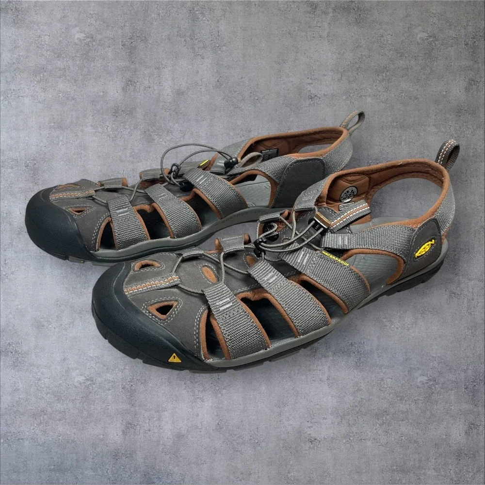 KEEN Gray Clearwater CNX Sandals Shoes Mens 14 Waterproof   Gorpcore Fishing